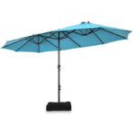 15 Ft Double Patio Umbrella Shade Outdoor Linmaopatio