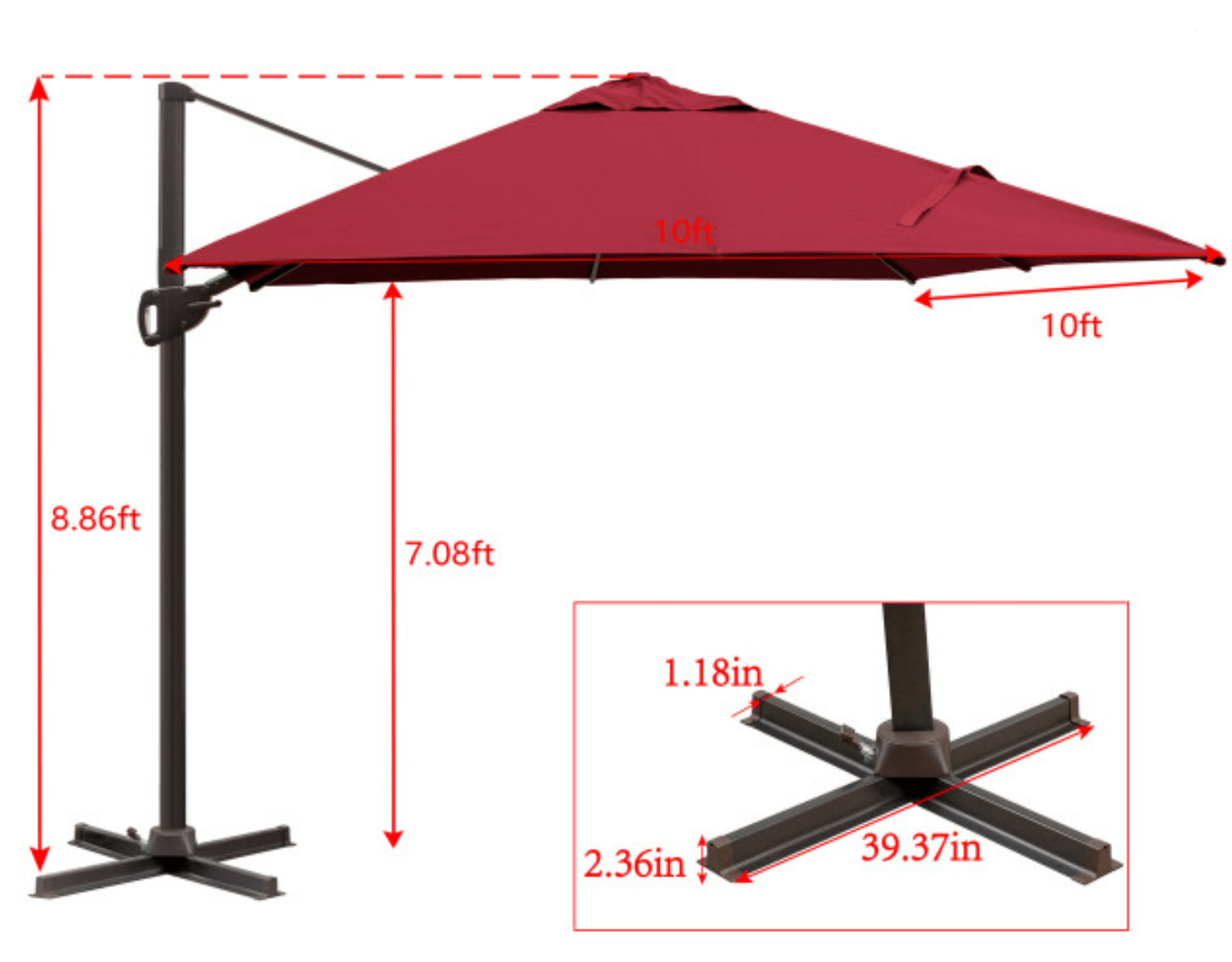 Hanging Patio Parasol Lmpatio Manufacturer