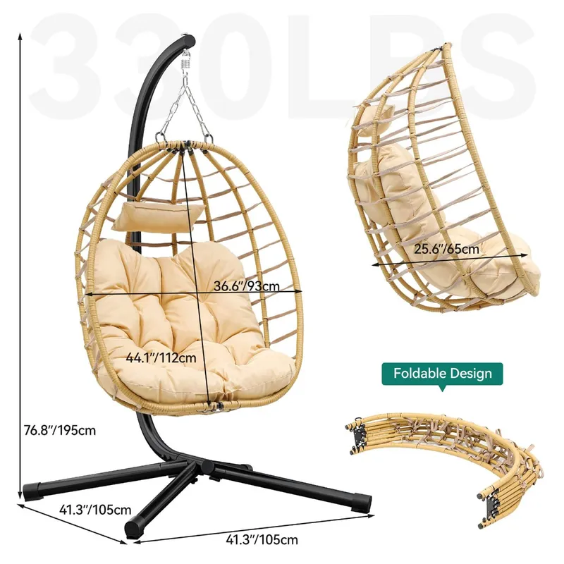 Outdoor Indoor With Steel Stand Swing Chair Lmpatio Manufacturer