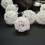 Indoor Globe Rattan Rope Shaded String Lights Lm Patio Manufactory