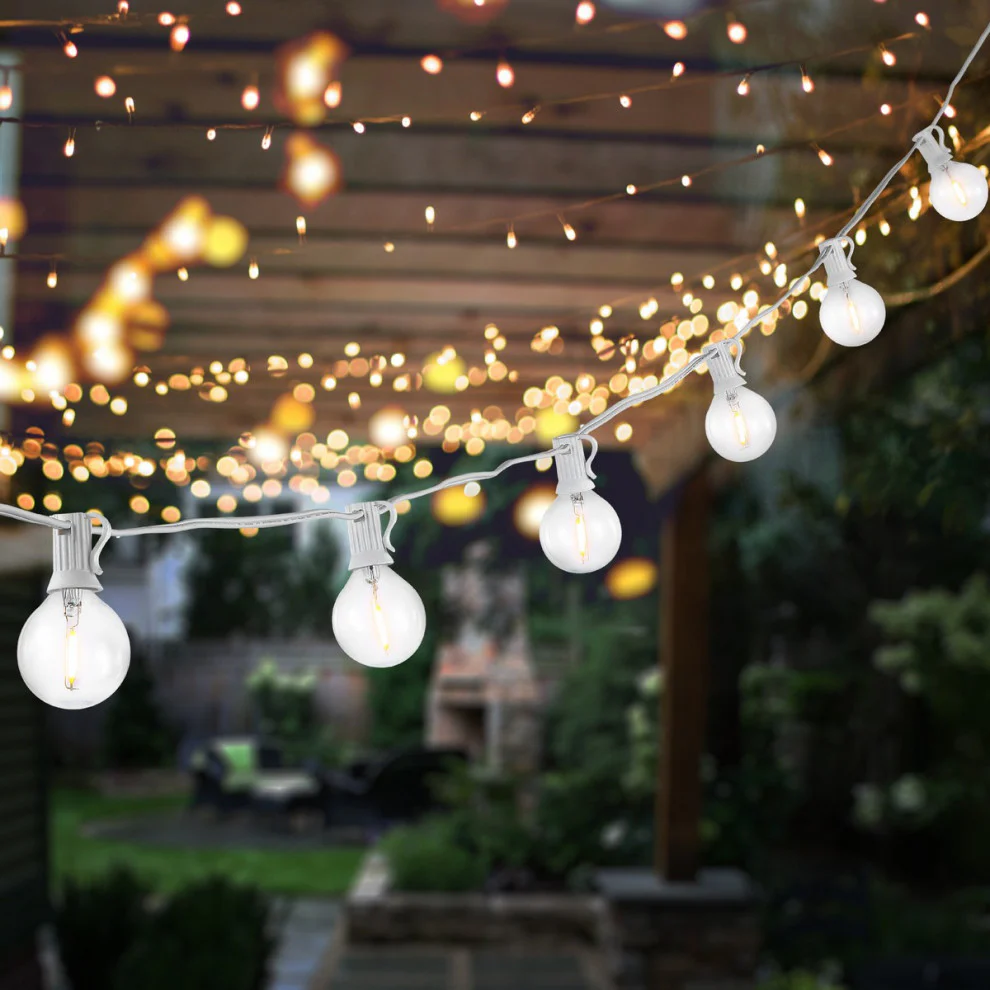Led Garden String Lights White Lm Patio Manufactory