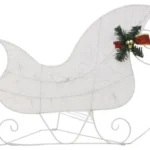 Lighted Reindeer And Sleigh Christmas Decoration With 60 Leds Lm Patio Manufactory